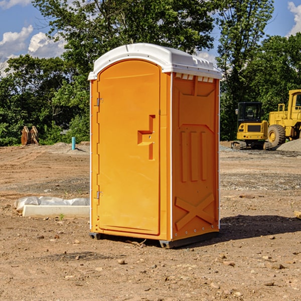 how often are the porta potties cleaned and serviced during a rental period in Marquette NE